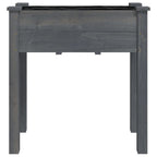 Jardinera con forro interior madera abeto gris 71x37x76 cm