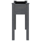 Jardinera con forro interior madera abeto gris 71x37x76 cm