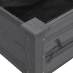 Jardinera con forro interior madera abeto gris 71x37x76 cm