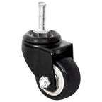 Ruedas para macetero 4 uds hierro negro 8x3,5x8 cm