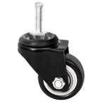 Ruedas para macetero 4 uds hierro negro 8x3,5x8 cm
