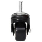 Ruedas para macetero 4 uds hierro negro 8x3,5x8 cm