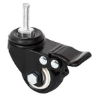 Ruedas para macetero 4 uds hierro negro 8x3,5x8 cm