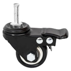 Ruedas para macetero 4 uds hierro negro 8x3,5x8 cm