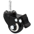 Ruedas para macetero 4 uds hierro negro 8x3,5x8 cm