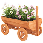 Carreta decorativa madera maciza de abeto 70x43x54 cm