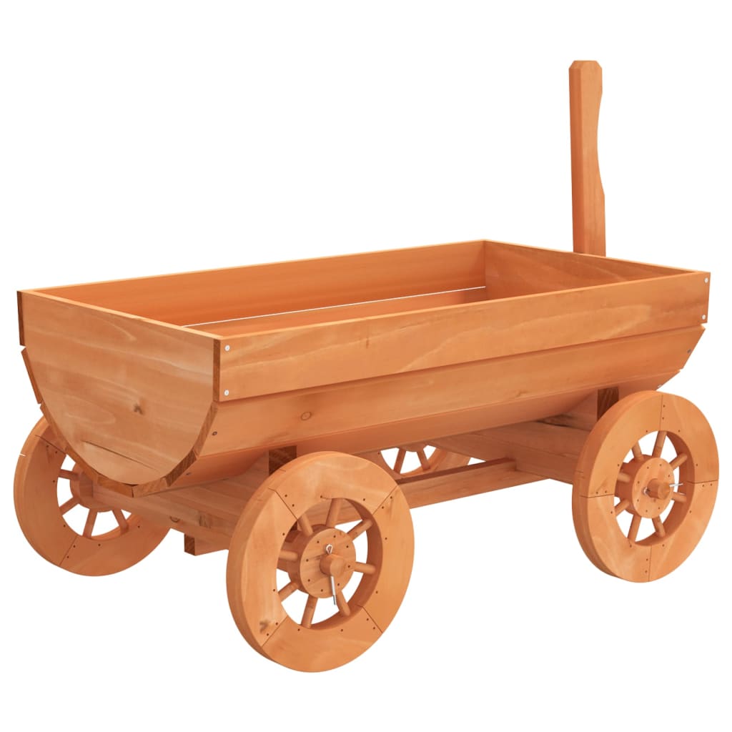 Carreta decorativa madera maciza de abeto 70x43x54 cm
