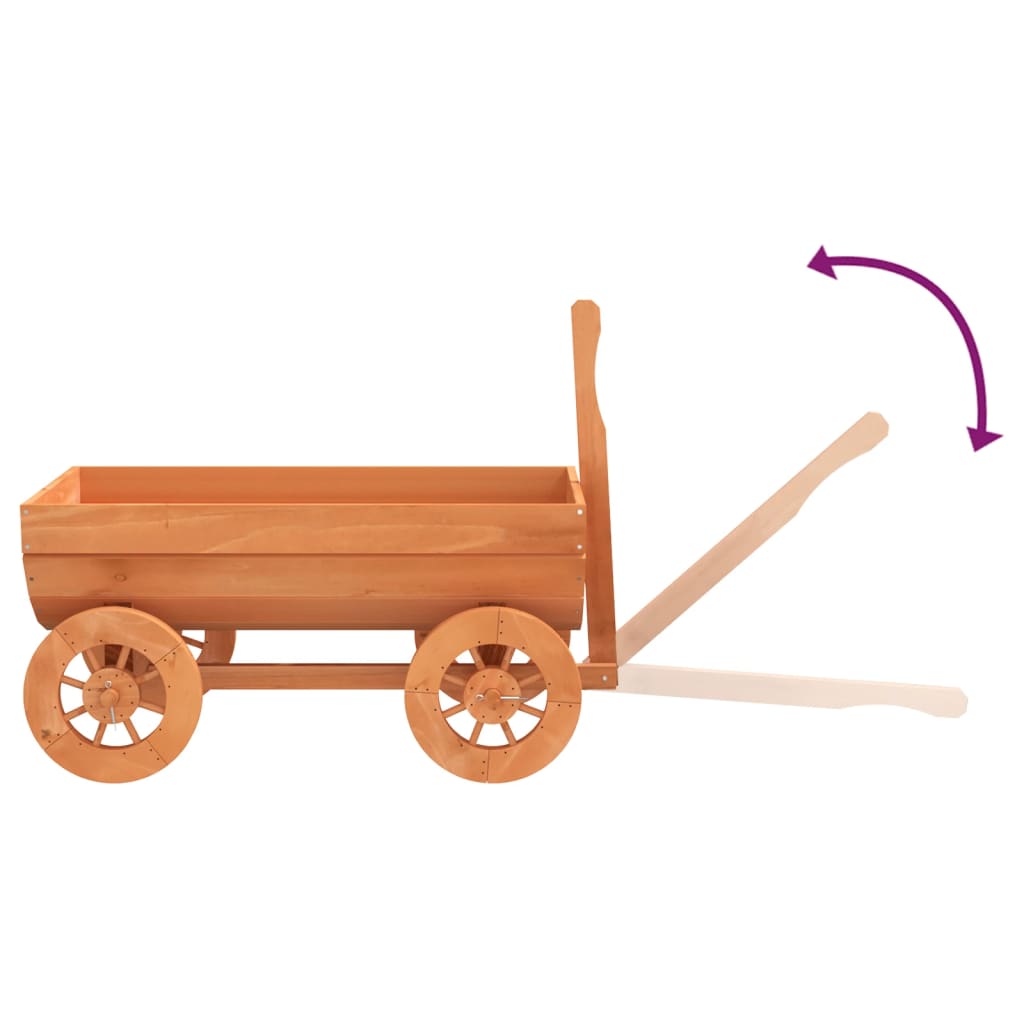 Carreta decorativa madera maciza de abeto 70x43x54 cm