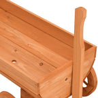 Carreta decorativa madera maciza de abeto 70x43x54 cm