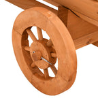 Carreta decorativa madera maciza de abeto 70x43x54 cm
