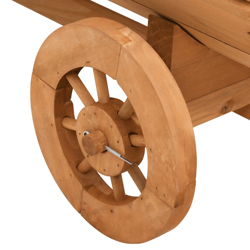 Carreta decorativa madera maciza de abeto 70x43x54 cm
