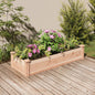Canteiro elevado com forro de madeira de abeto cinza 240x120x25 cm