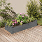 Canteiro elevado com forro de madeira de abeto cinza 240x120x25 cm