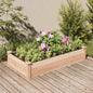 Canteiro elevado com forro de madeira de abeto cinza 240x120x25 cm