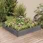 Canteiro elevado com forro de madeira de abeto cinza 240x120x25 cm