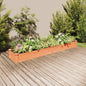 Canteiro elevado com forro de madeira de abeto cinza 240x120x25 cm