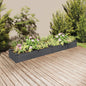 Canteiro elevado com forro de madeira de abeto cinza 240x120x25 cm
