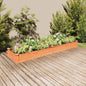 Canteiro elevado com forro de madeira de abeto cinza 240x120x25 cm