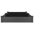Jardinera arriate con forro madera abeto gris 240x120x25 cm