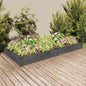 Canteiro elevado com forro de madeira de abeto cinza 240x120x25 cm