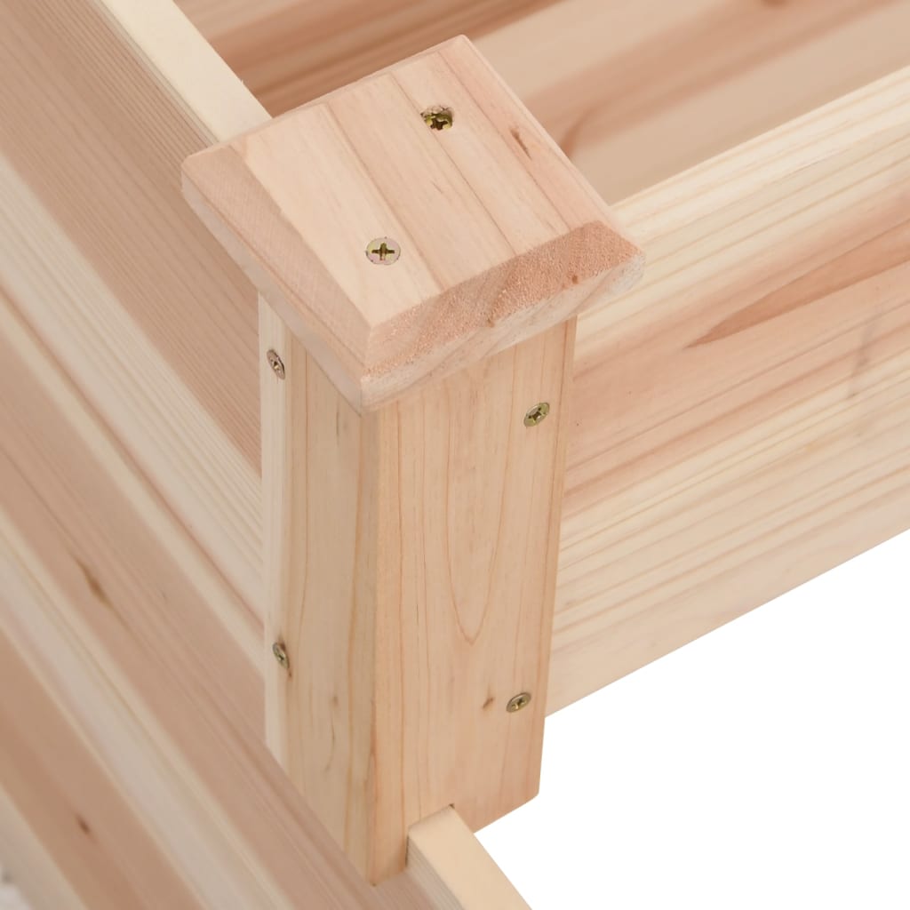 Jardinera arriate madera maciza abeto 120x120x56 cm