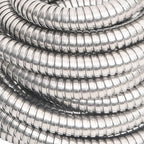 Manguera jardín pulverizador acero inoxidable plata 14mm 22,5 m
