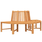 Teak solid wood semicircular tree bench Ø201 cm