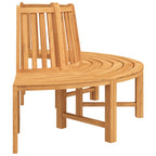 Teak solid wood semicircular tree bench Ø201 cm