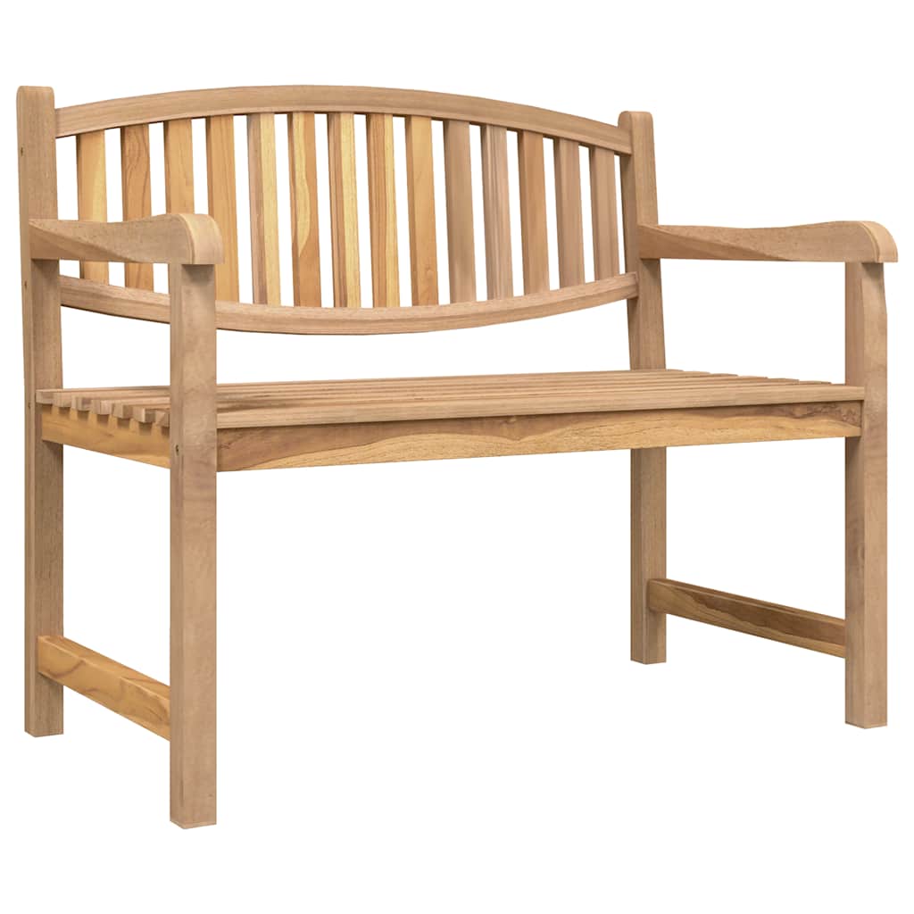 Banco de jardín madera maciza de teca 114x59x87 cm