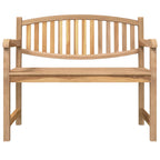 Banco de jardín madera maciza de teca 114x59x87 cm