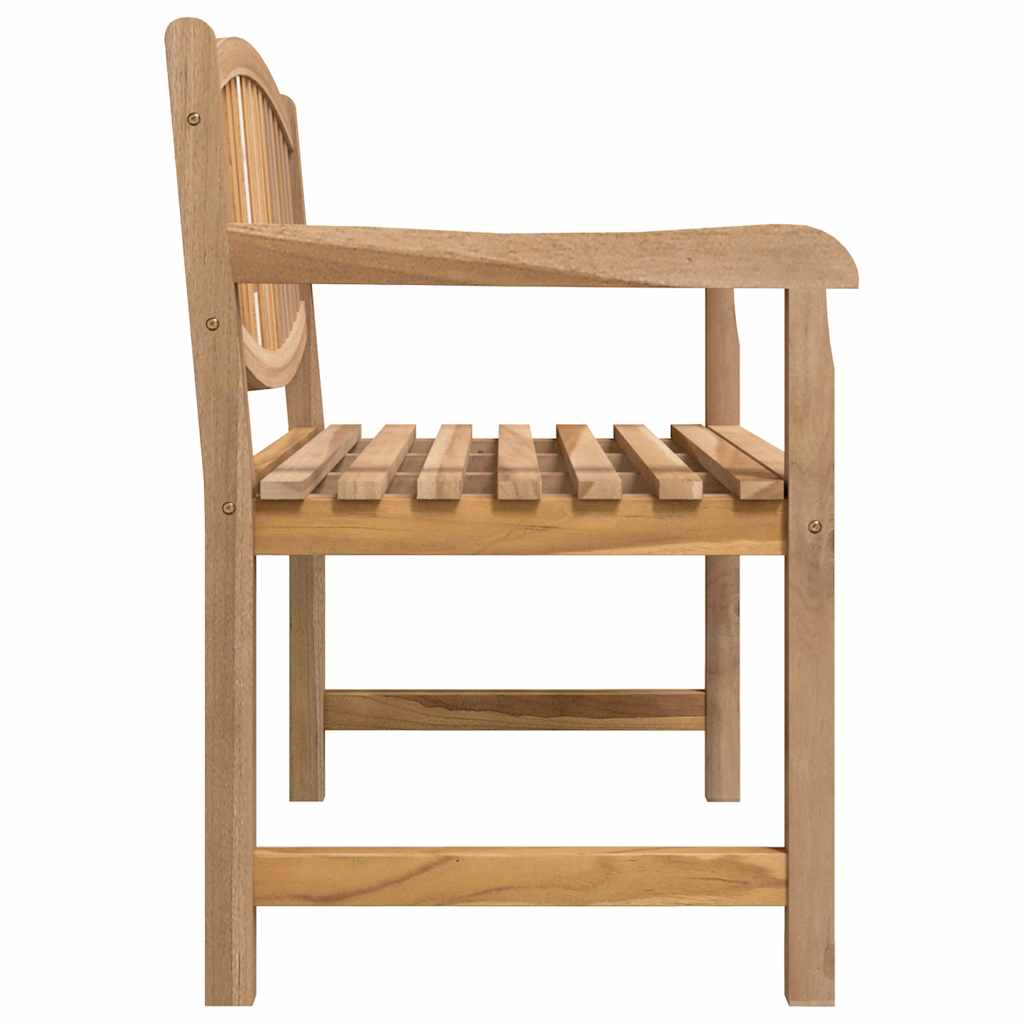 Banco de jardín madera maciza de teca 114x59x87 cm