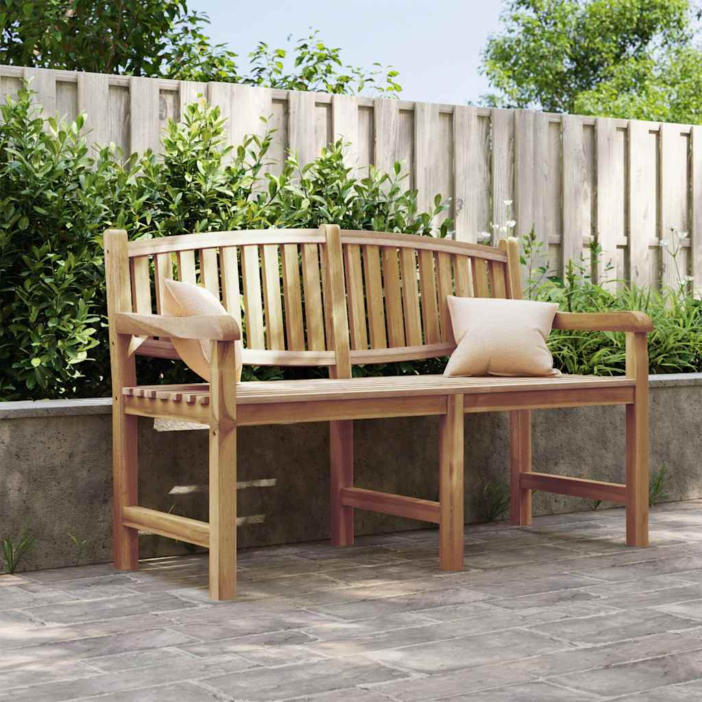 Banco de jardín madera maciza de teca 114x59x87 cm