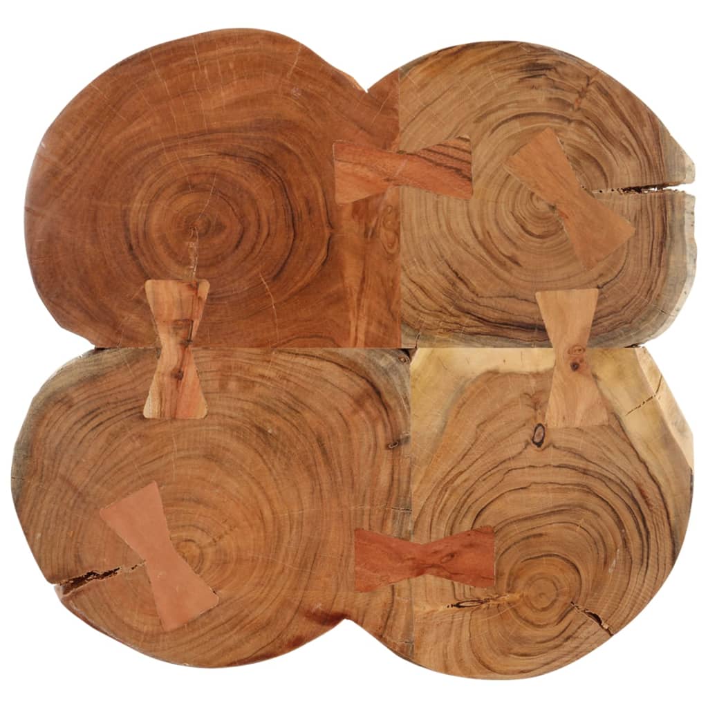 Mesa de centro 4 troncos madera maciza acacia 36 cm