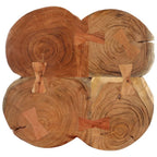 Mesa de centro 4 troncos madera maciza acacia 36 cm