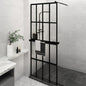 Shower screen with ESG glass shelf, chrome aluminum 100x195cm