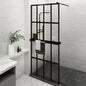 Shower screen with ESG glass shelf, chrome aluminum 100x195cm