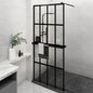 Shower screen with ESG glass shelf, chrome aluminum 100x195cm