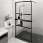 Shower screen with ESG glass shelf, chrome aluminum 100x195cm