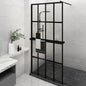 Shower screen with ESG glass shelf, chrome aluminum 100x195cm