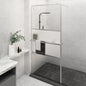 Shower screen with ESG glass shelf, chrome aluminum 100x195cm