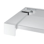 Mampara ducha con estante vidrio ESG aluminio cromado 100x195cm