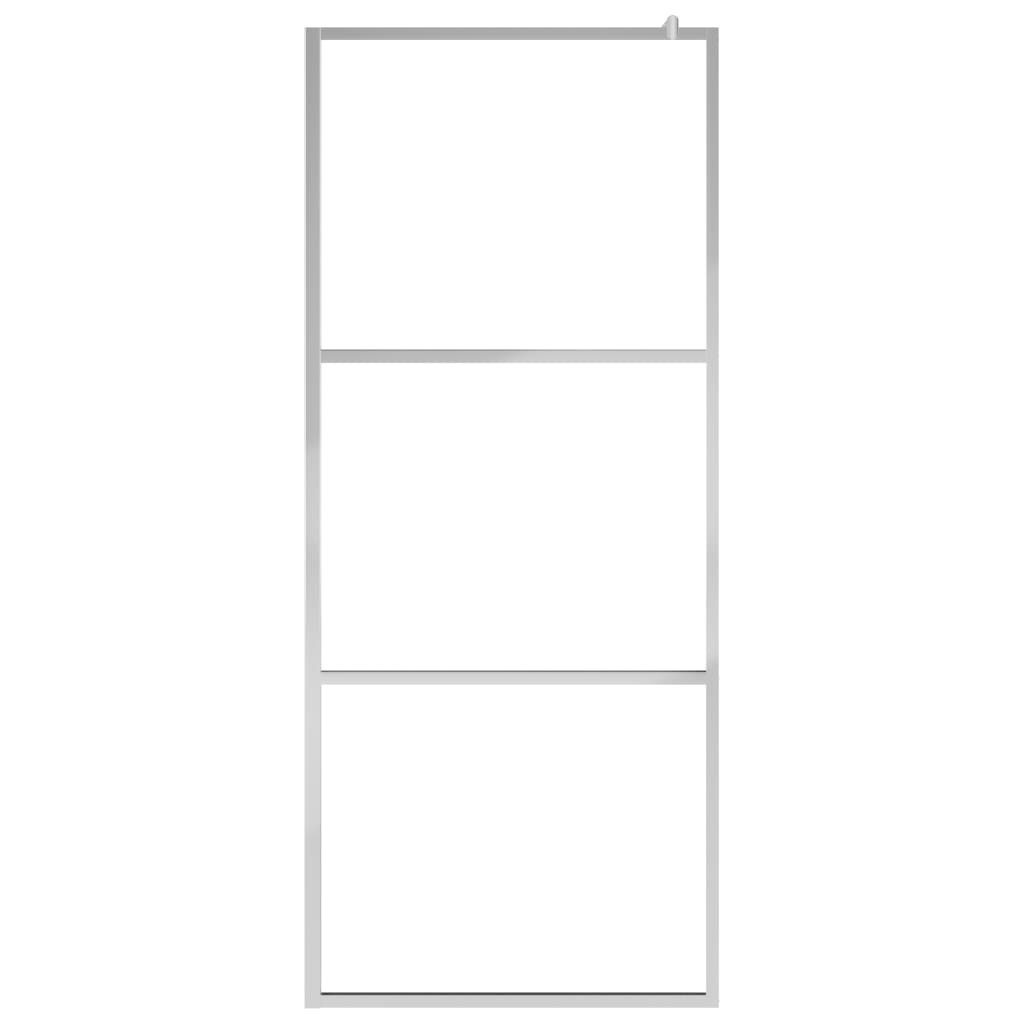 Mampara ducha con estante vidrio ESG aluminio cromado 100x195cm