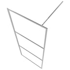 Mampara ducha con estante vidrio ESG aluminio cromado 100x195cm