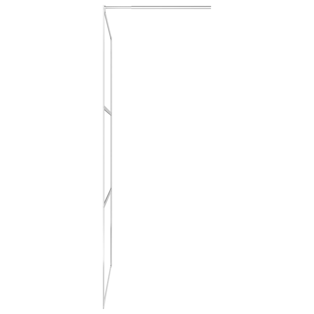 Mampara ducha con estante vidrio ESG aluminio cromado 100x195cm