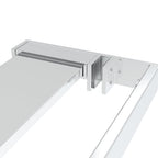Mampara ducha con estante vidrio ESG aluminio cromado 100x195cm