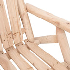 Juego de muebles de jardín 3 piezas madera maciza de abeto