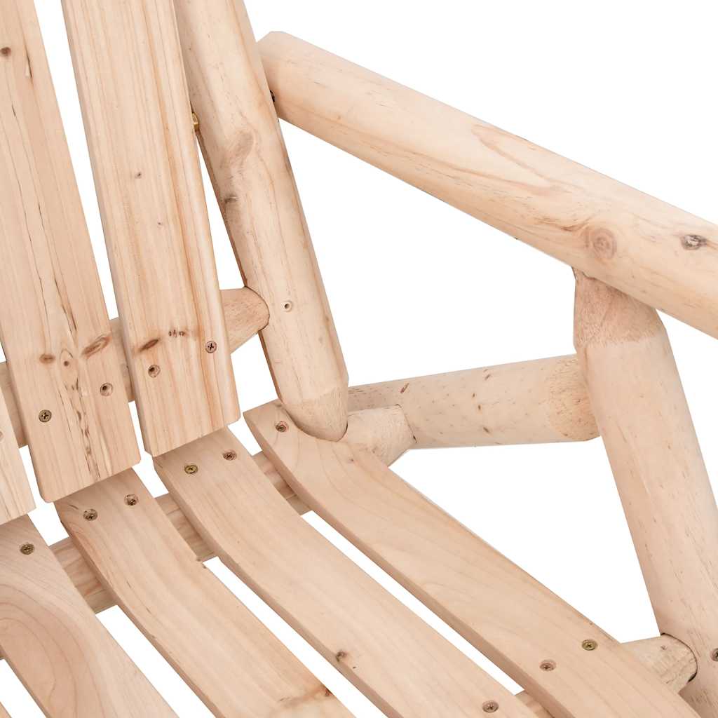 Juego de muebles de jardín 3 piezas madera maciza de abeto