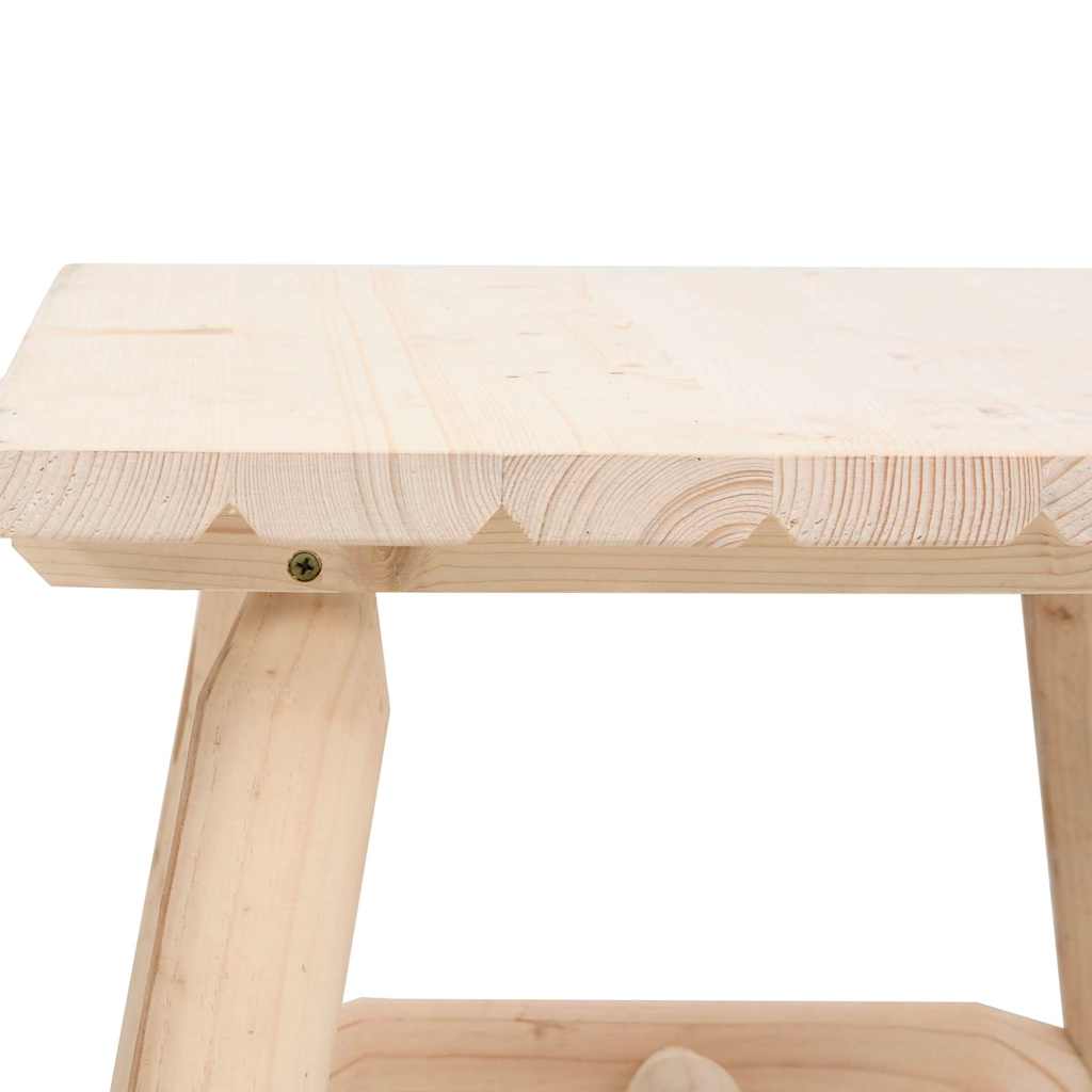 Juego de muebles de jardín 3 piezas madera maciza de abeto