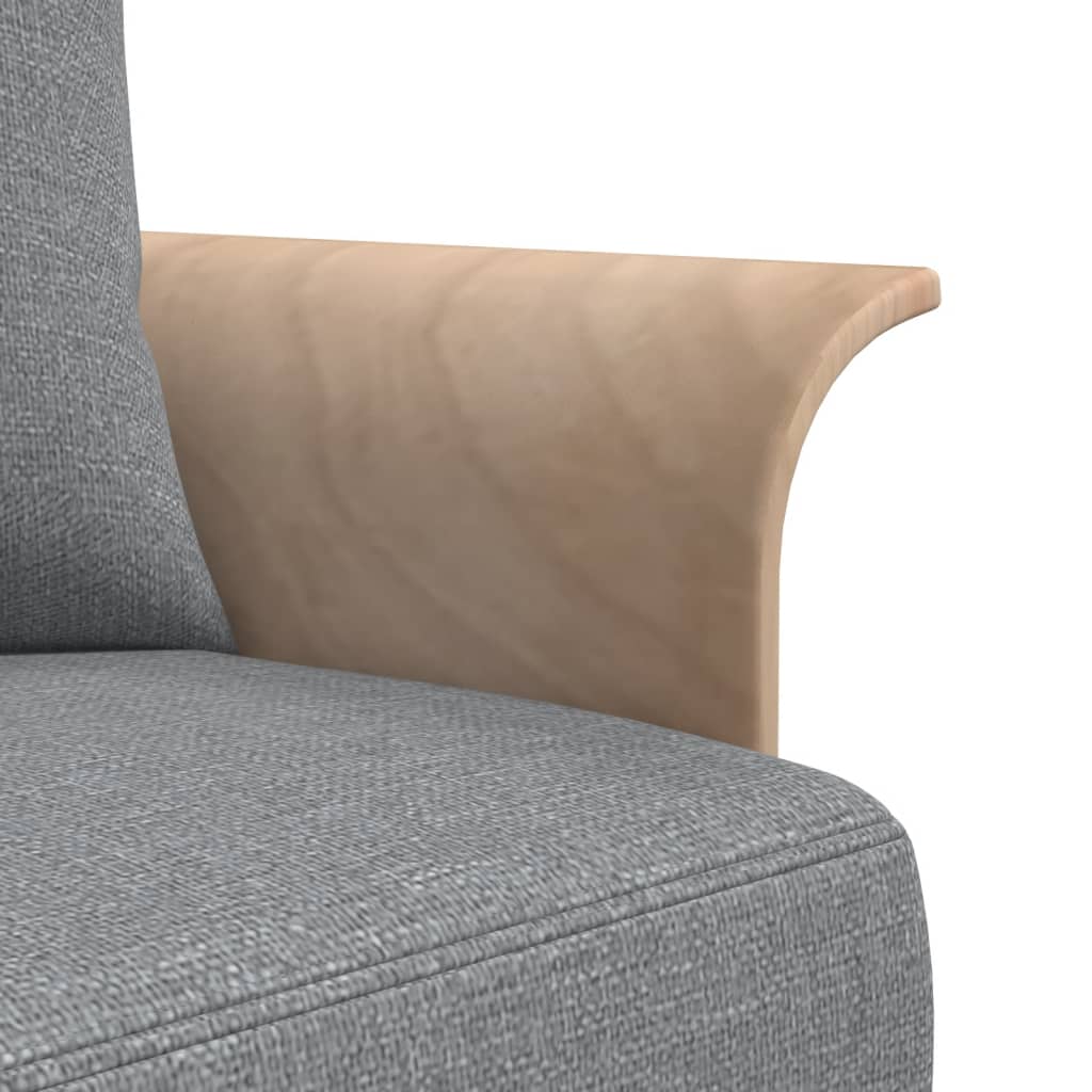 Sofá cama en forma de L tela gris claro 279x140x70 cm