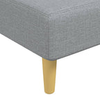 Sofá cama en forma de L tela gris claro 279x140x70 cm